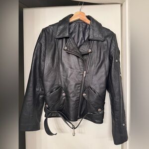 Black Leather Women's Jacket
